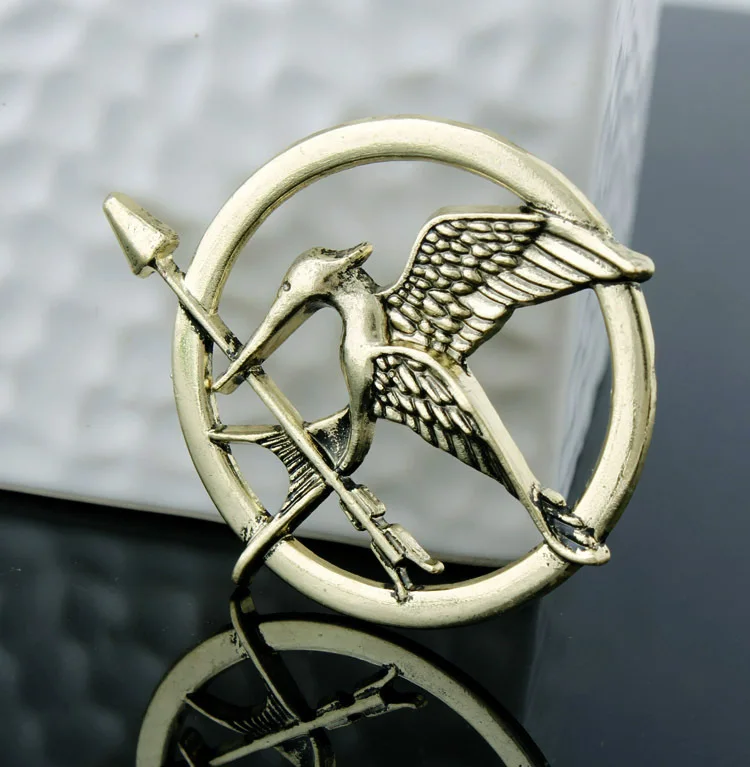 Голод игровая Брошь булавка Птица орел стрелка логотип знак в винтажном стиле