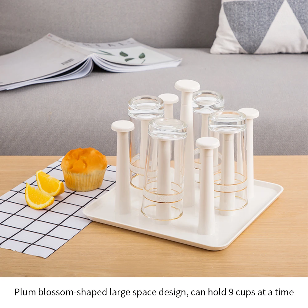 Стеллаж для хранения сушильных стаканов держатель кухонных с водой бытовой