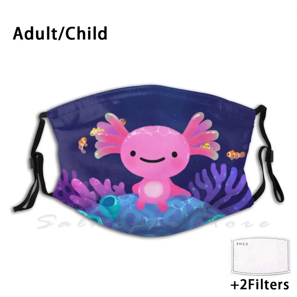 Маска Коралл аксолотл прогулочная рыба розовая летняя океанская морская Клоун