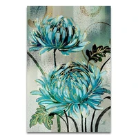 gatyztory blue flowers diy painting by numbers handpainted painting artwork canvas colouring home decor unique gift fun at home