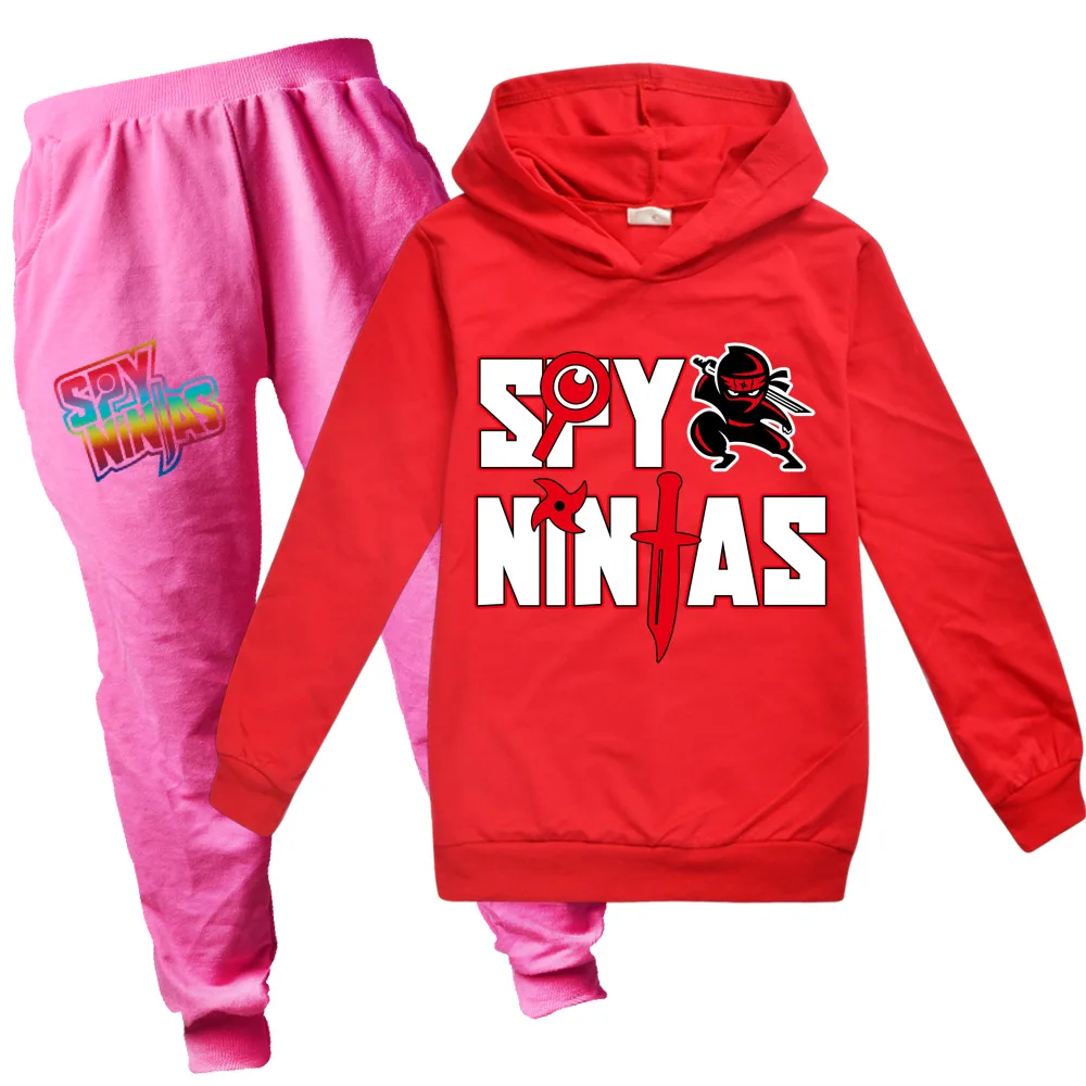 New Autumn Boy Girl Clothes Birthday Suit Children's Clothing SPY NINJA Hoodies Hot Stamping Printing Children's Clothing Set