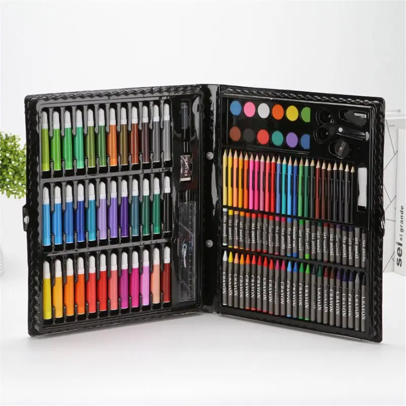 

Free Shipping 150pcs Painting Pencil Set Water Colored Marker Pen Paint Brush Kids Drawing C63C