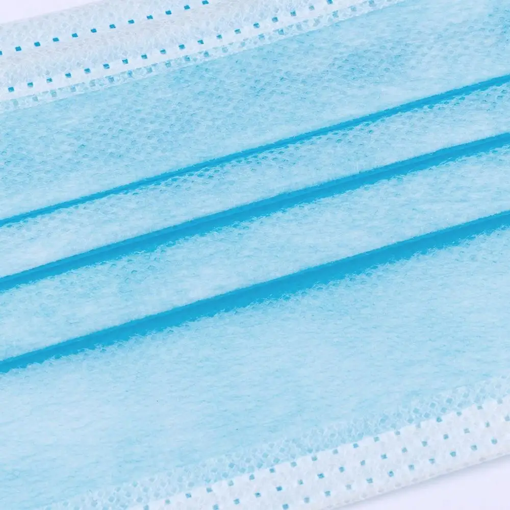 50 шт. Классическая наружная синяя воздушная Очищающая маска для лица 3 слоя