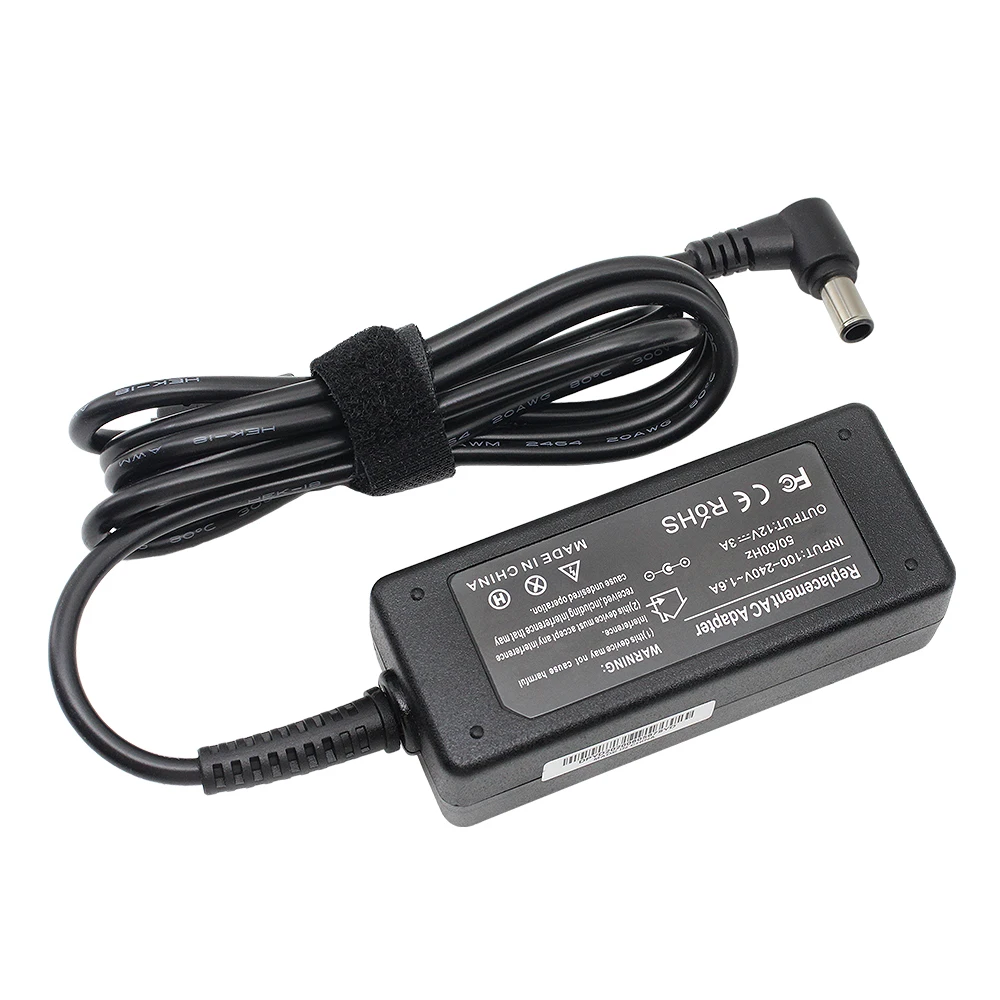 

12 Volt 3 Amp Power Adapter,AC to DC 6.0*4.4 Center Pin Plug,36W Power Supply Adapter For LG SONY Laptops