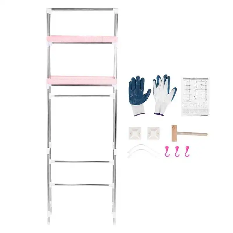 3 уровня хранения полка для ванной комнаты стойка над унитазом органайзер стиральной машины напольная