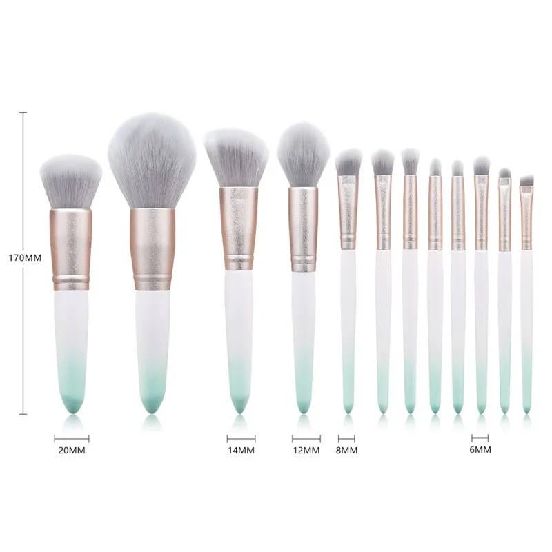

12 pcs/set Makeup Brushes Loose Powder Foundation Brush Eyeshadow Blush Brush Kit Beauty Tools