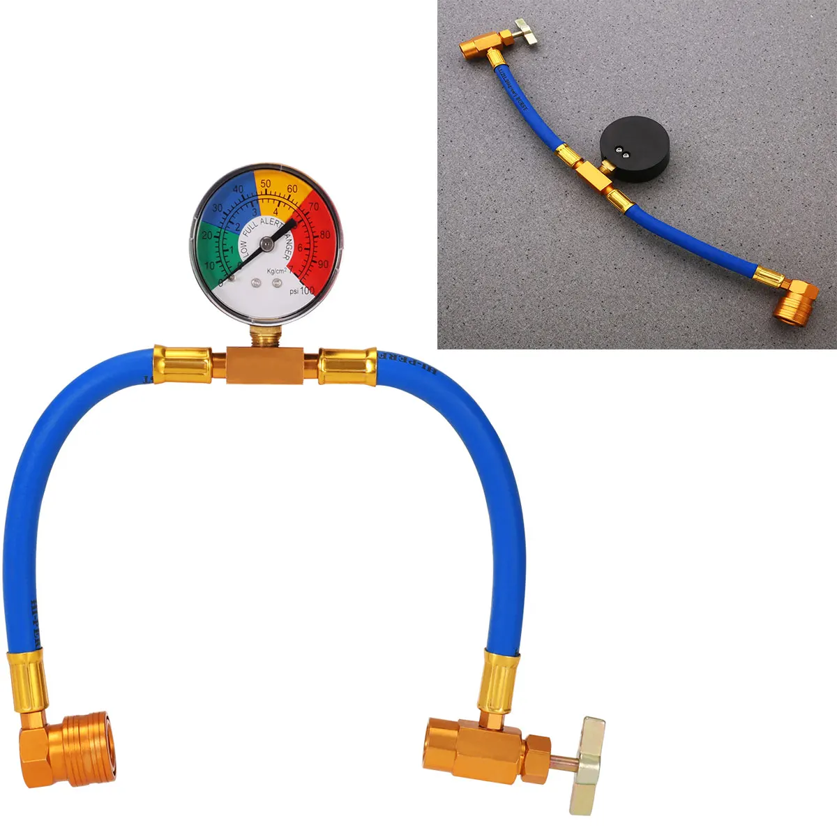WINOMO шланг для зарядки хладагента с манометром автомобиля (резьба 1/2 Америки и