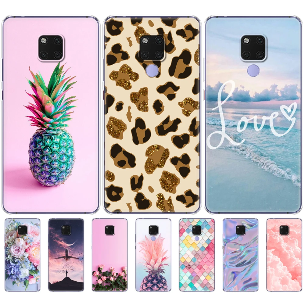 Чехол для Huawei Mate 20 Pro прозрачный мягкий силиконовый чехол телефона X защитный с