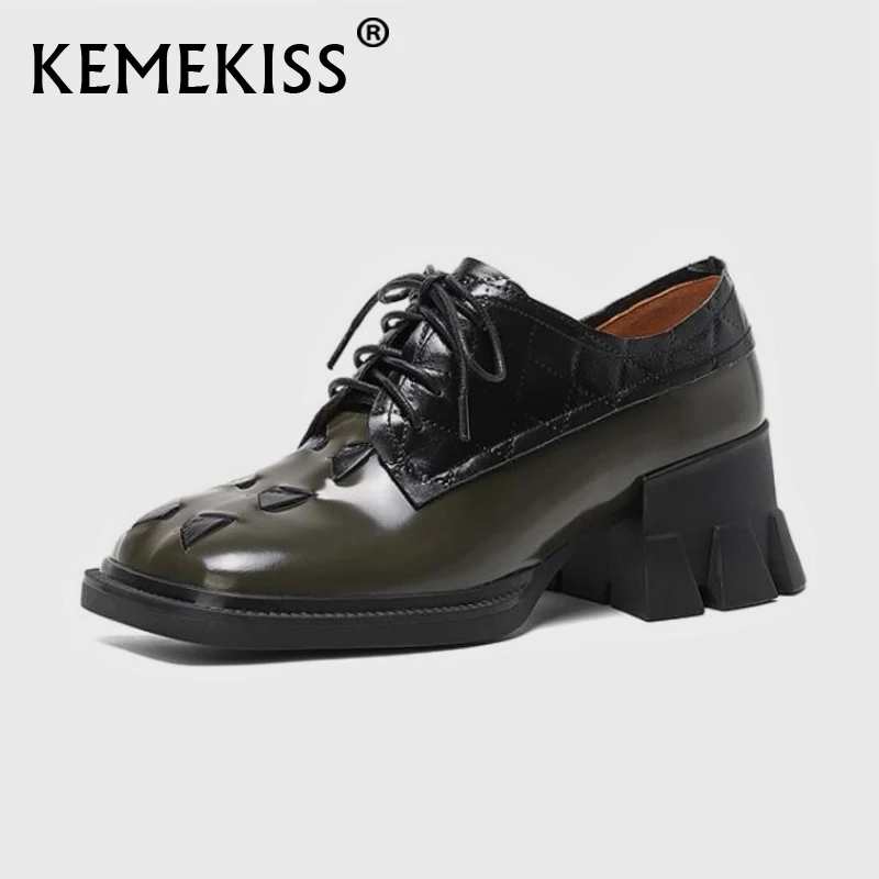 

KemeKiss New Women Pumps Cow Leather Strange Heel Women Shoes Fashion Cool Pumps Women Party Club Ladies Footwear Size 34-39