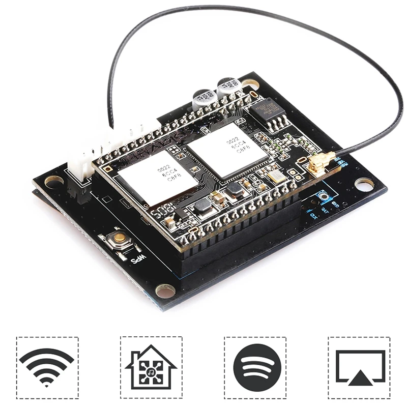 Up2Stream WiFi Audio Receiver Module with Spotify Airplay DLNA 24Bit 192KHZ FLAC Multiroom Free Android IOS App | Электроника
