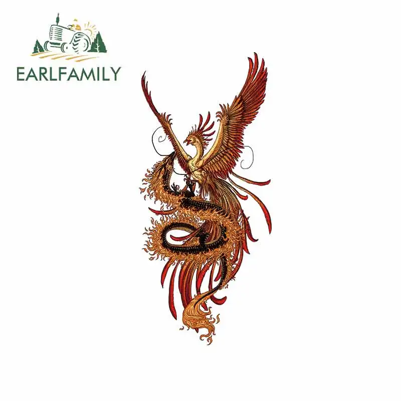 EARLFAMILY 13 см x 6 для оранжевых птиц декоративная наклейка Campervan автомобильные