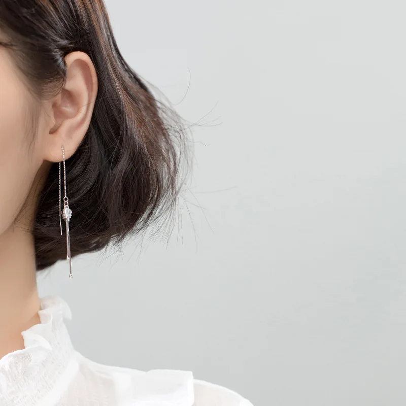 Trustdavis 925 Твердые настоящие серебряные листья кисточки длиной 10 3 см Висячие