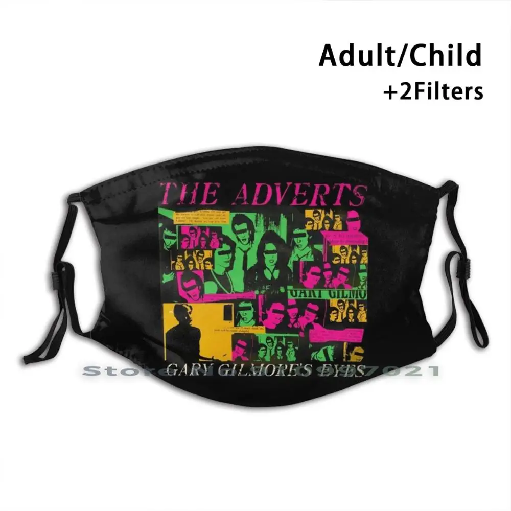 

The Adverts Dustproof Non-Disposable Mouth Face Mask Pm2.5 Filters For Child Adult The Adverts Gary Gilmores Eyes Punk London