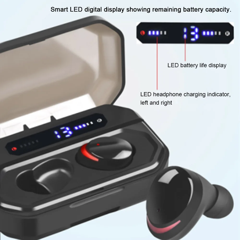 TWS беспроводные наушники IPX7, водонепроницаемые спортивные наушники с Bluetooth, HiFi Звук, 6D объемные наушники, супер бас гарнитура
