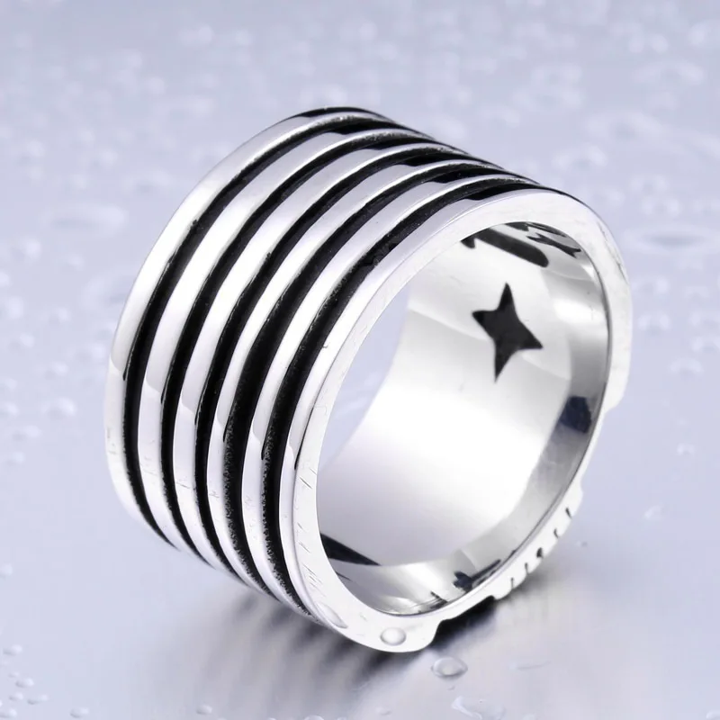 

New Punk Motorcycle Men's Gold And Silver Colour Skull Ring Domineering Personality Gothic Ring Party Brother Gift