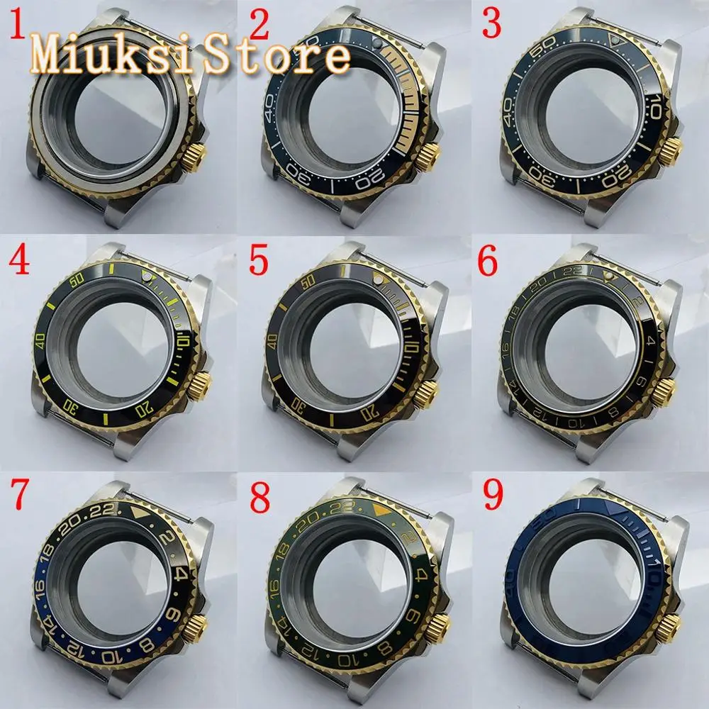 Стерильный корпус 40 мм прозрачное стекло задняя крышка керамический безель