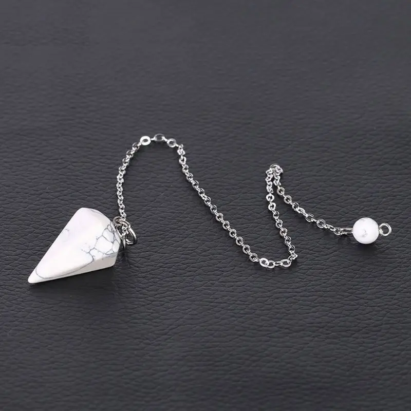 

Natural Stone Cone Multifaceted Pointed Pendulum Reiki Healing Pendant Jewelry