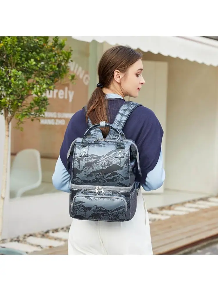 breast pump bag backpack cooler bag double layer pumping bag for working moms free global shipping