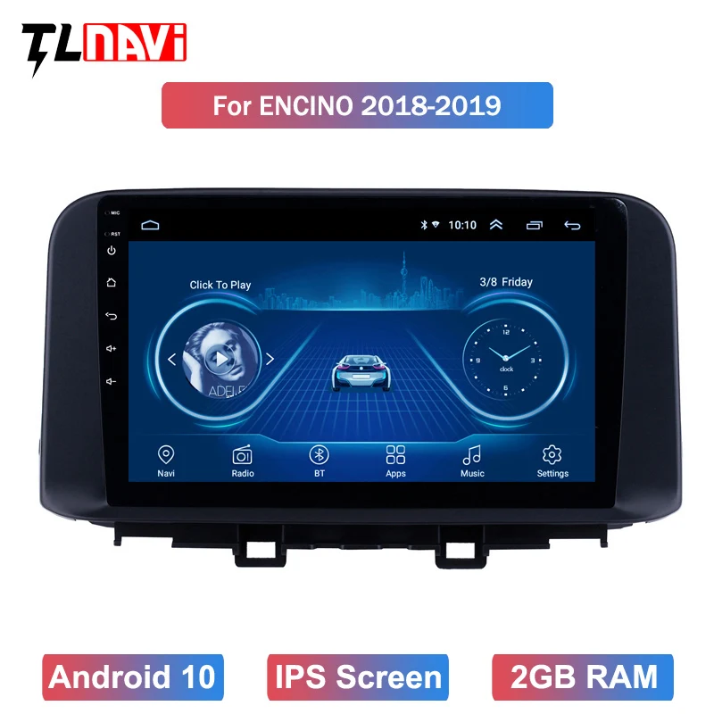Android 10 для 1Hyundai ENCINO Korea 2018 2019 Автомобильный GPS навигатор мультимедийный плеер