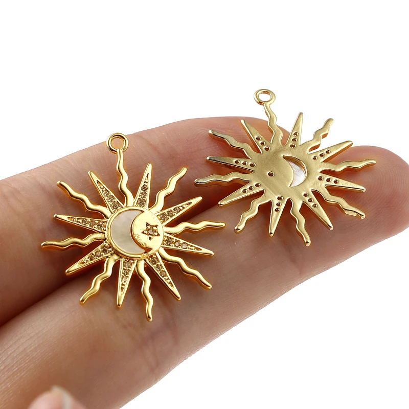 

Religion Sun Moon Pendants Charms for Jewelry Making Diy Earring Necklace Bracelet Accessories For Women Handmade Jewelry Gifts