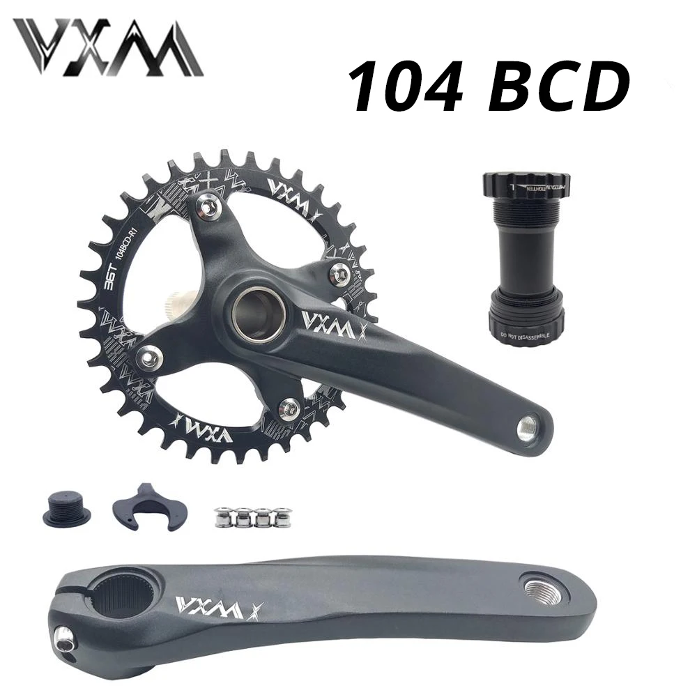 VXM 8 9 10 скоростной велосипед mtb полый Tech коленчатый набор 170 мм с 104BCD узким Широким