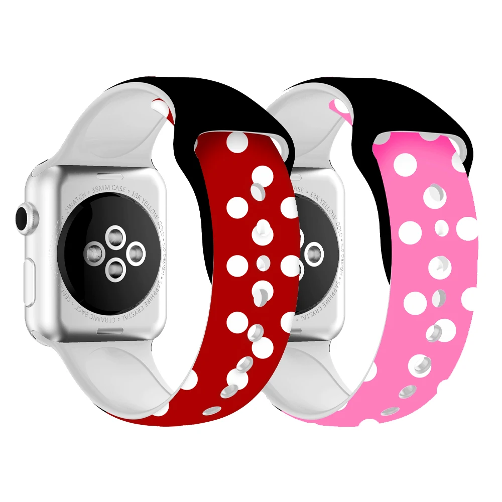 

Printing strap For apple watch band 44mm 40mm iwatch band 38mm 42mm Silicone belt bracelet correa apple watch Series 6 SE 5 4 3