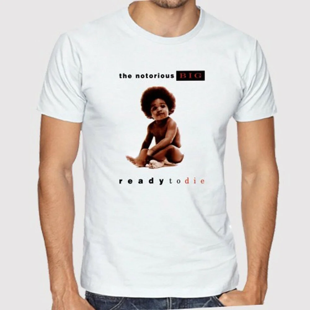 

The Notorious Big Ready to Die Album Men's White T-Shirt Size S to 3XL