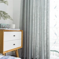 new cotton and linen fresh nordic simple semi shading thick curtains curtains for living dining room bedroom window curtain