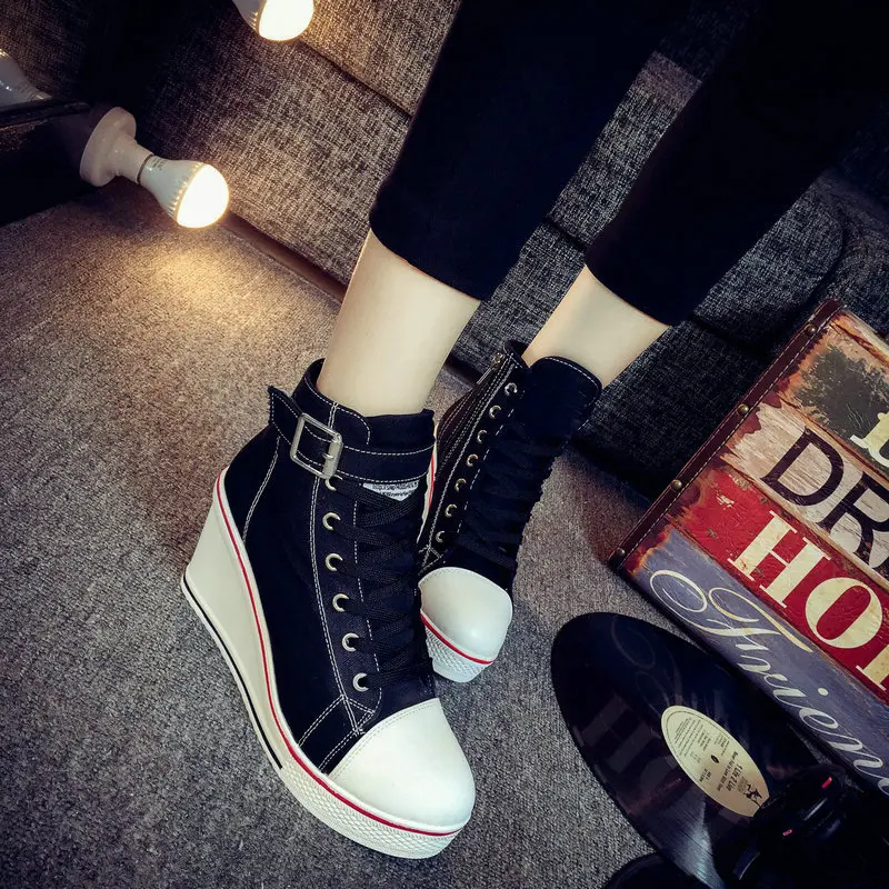 Новинка сезон весна осень боковая молния увеличенная толстая подошва 8 см на