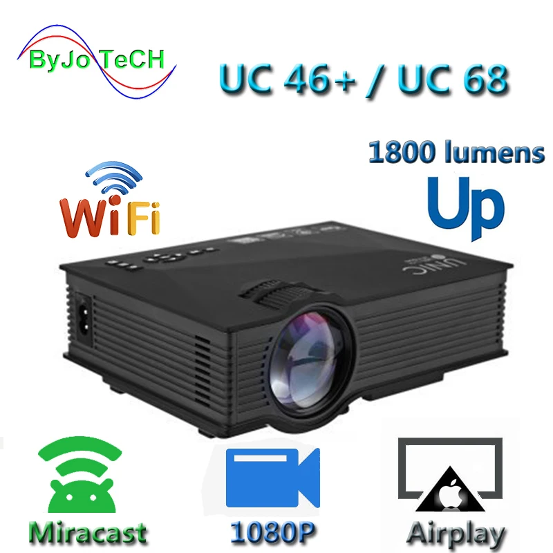 Новый мини портативный проектор UC46 UC68 светодиодный домашний микро 1080P HD