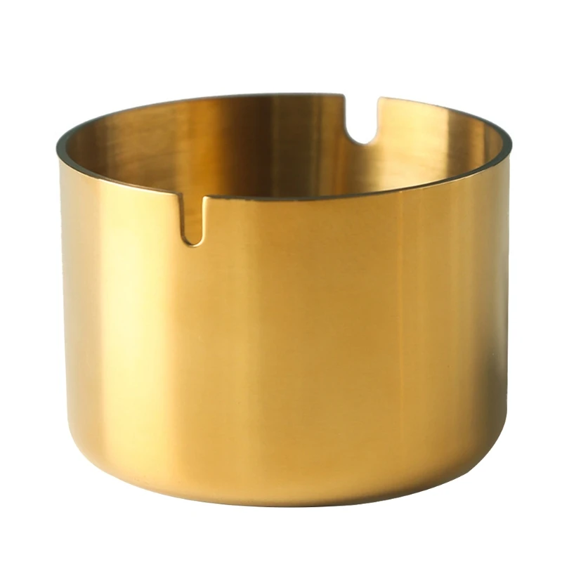 

Stainless Steel Ashtray Portable Round Cigarette Tray Holder for Home Office