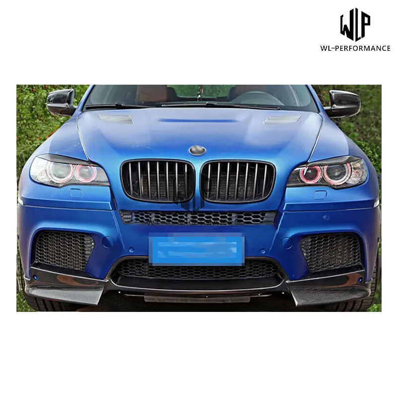 Высококачественная губа переднего бампера из углеродного волокна E71 X6 для BMW M