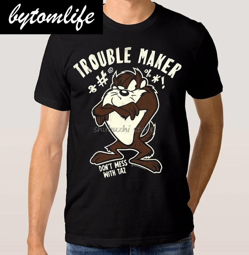 Художественная футболка Taz с рисунком неприятный макияж рубашка тасманианского