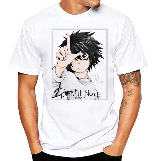 Новинка 2019 футболка с надписью &quotdeath note&quot Мужская коротким рукавом летняя