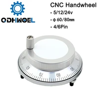 cnc pulser handwheel 5v 6pin pulse 100 manual pulse generator hand wheel cnc machine 60mm 80mm rotary encoder free shipping