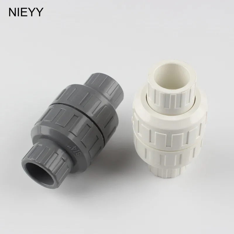 25 мм 32 пластиковый запорный клапан ПВХ труба прямой соединитель водопровод