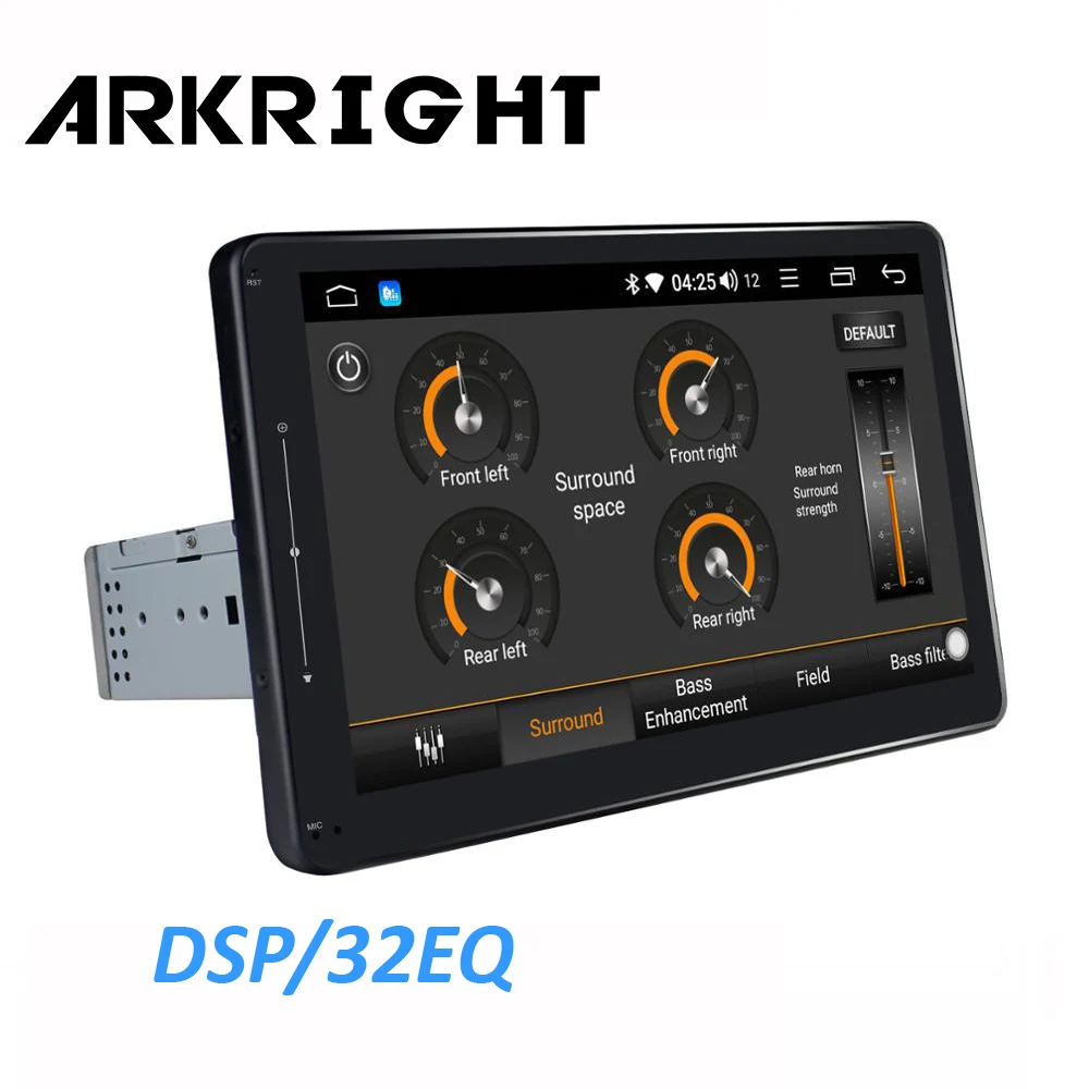 Автомобильный радиоприемник ARKRIGHT 1280*720 10 дюймов 1 Din Android 4 ГБ 64 8 ядер автомобильное