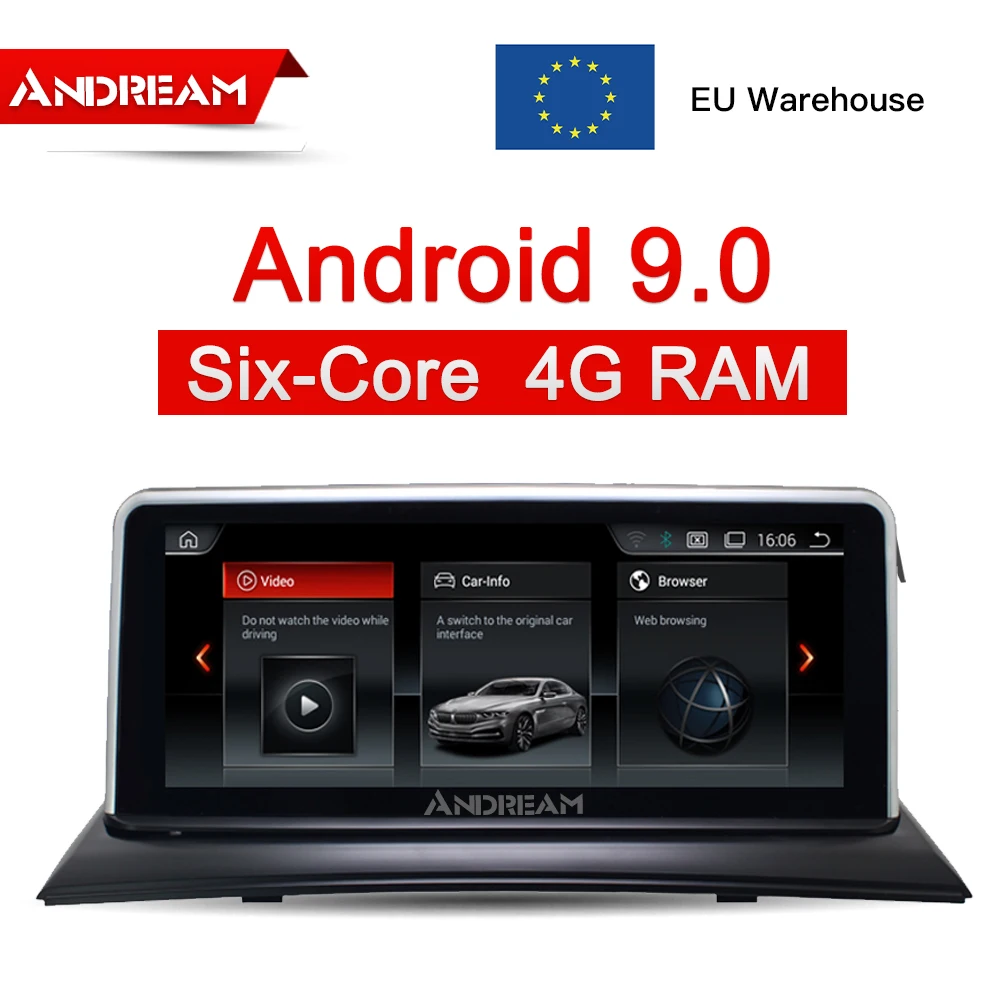 Andream 10 25 &quotшестиядерный Android 9 0 IPS экран автомобильный Gps навигация для BMW X3 E83 2003-2010