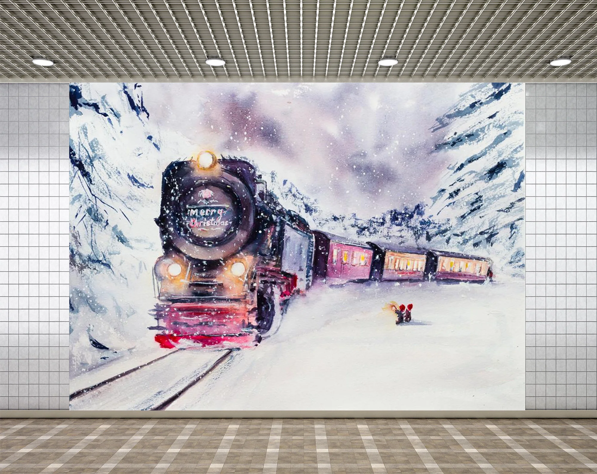 

Lyavshi Счастливого Рождества фон для фотосъемки с изображением полярный Экспресс дерево снежинки фото Рождественские украшения фон для фотосъемки студийный реквизит Бут