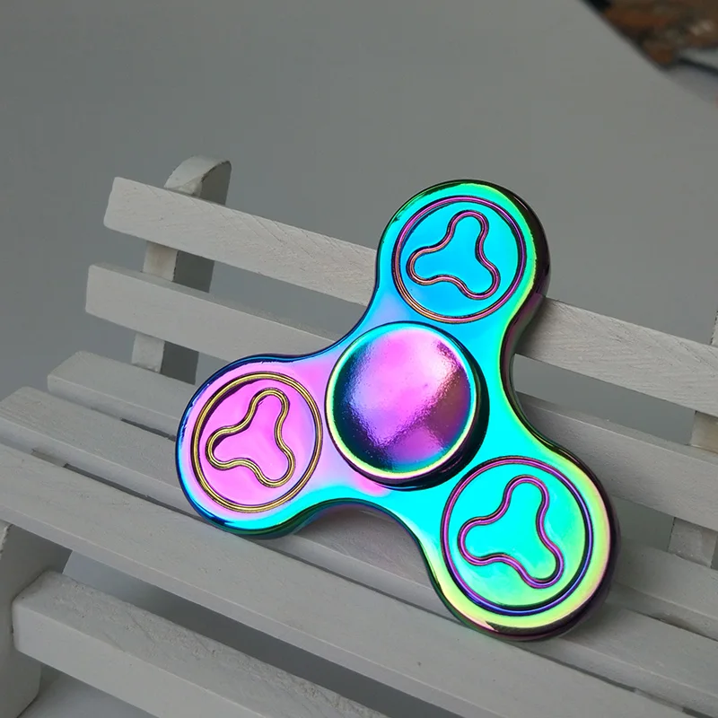 Colorful 3 Титановый Спиннер-Спиннер металлический EDC ручной Спиннер для пальцев сделанный фокус Красочные антистрессовые игрушки для друзей SL160 - Цвет: Colorful 3