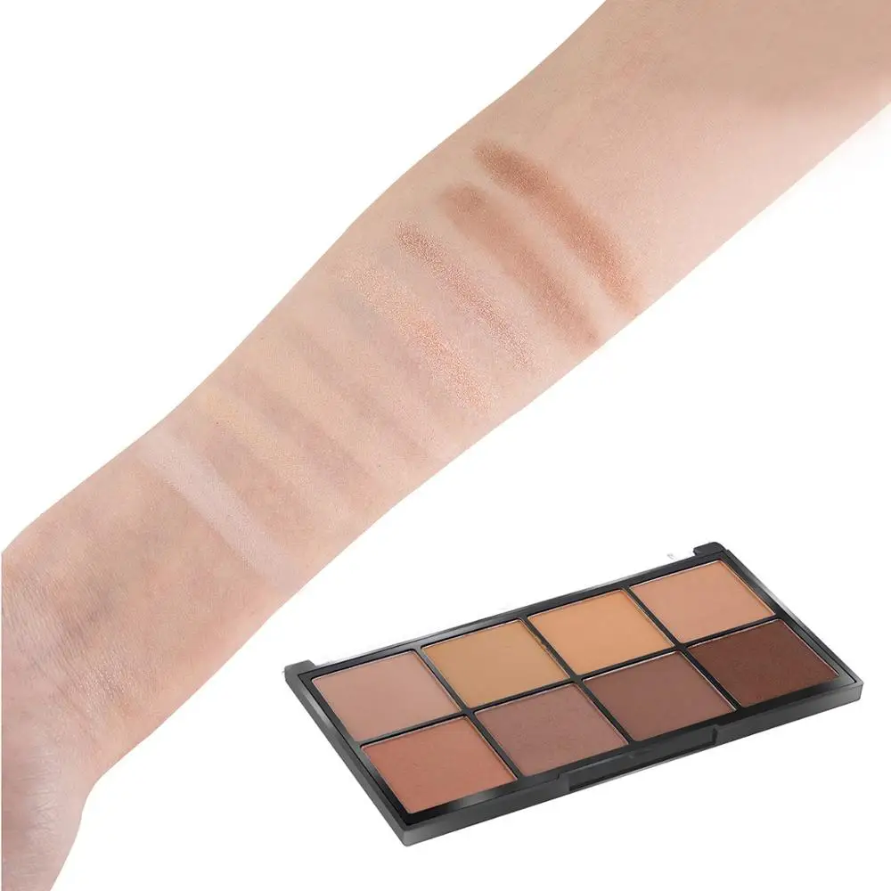 8 цветов компактный Гладкий контроль масла прессованная пудра с зеркалом стойкий