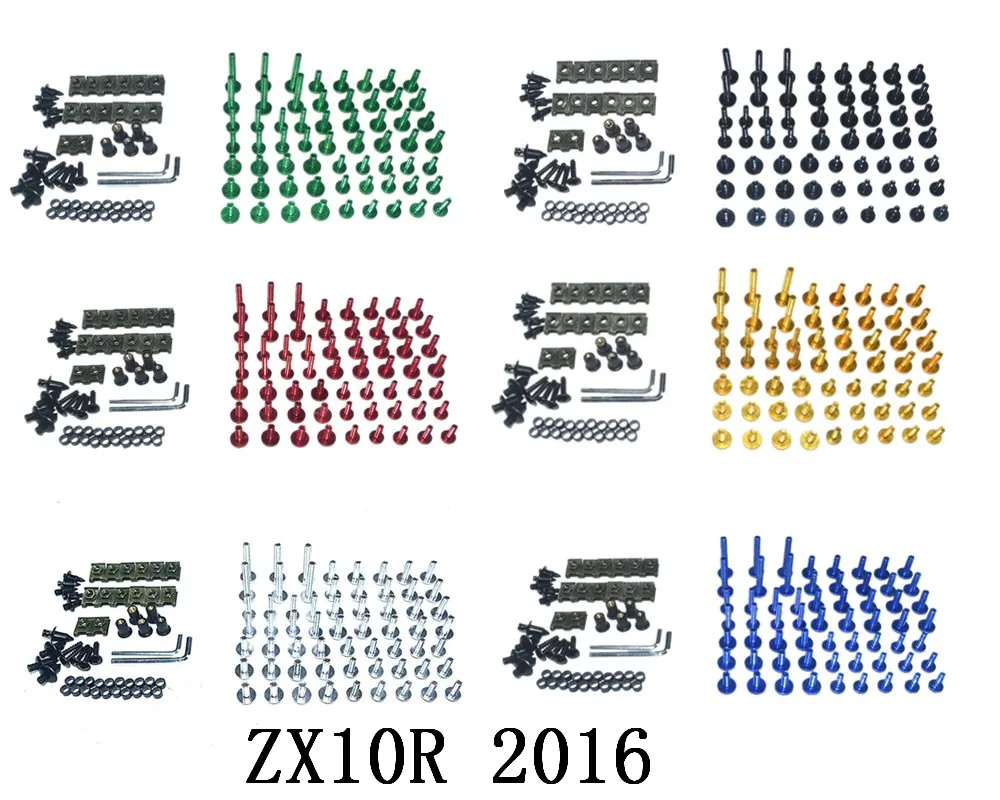 Мотоцикл Полный Обтекатель Болты комплект кузов Шурупы Для Fit KAWASAKI ZX10R 2016 |