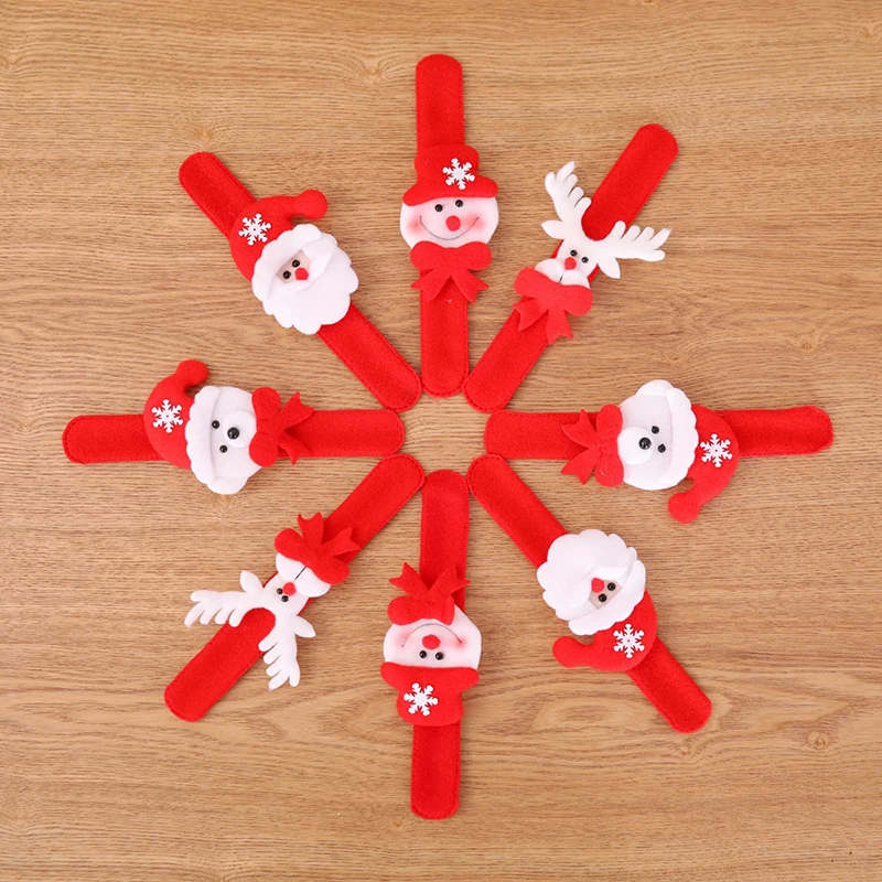 4 шт./упак. Рождественское украшение в виде снеговика/Санта Клаус ПЭТ кольцо с