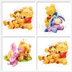 Винни Пух Акварельная мультяшная алмазная живопись 5d сделай сам Настенная картина полностью Алмазная вышивка крестиком декор комнаты для маленьких девочек
