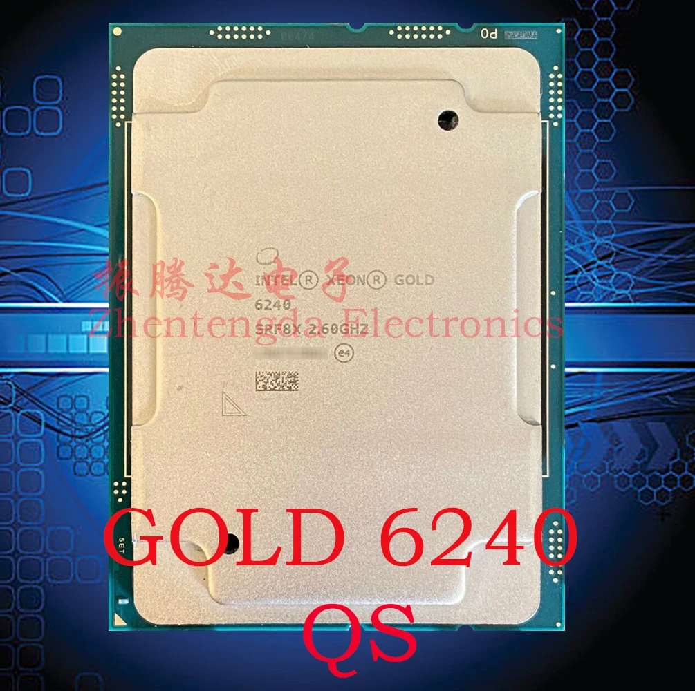 

Intel Xeon Gold 6240 QS 2.6GHz 18 Core 36 Threads LGA-3647 C621 Server CPU 6240 QS Processor