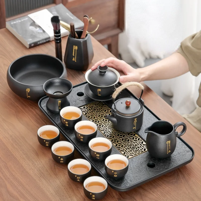 

Luxury Vintage Tea Set Porcelain Chinese Handmade Teapot Tea Cup Set Kung Fu Tea Set Tea Ceremony Porcelana Household Products 6