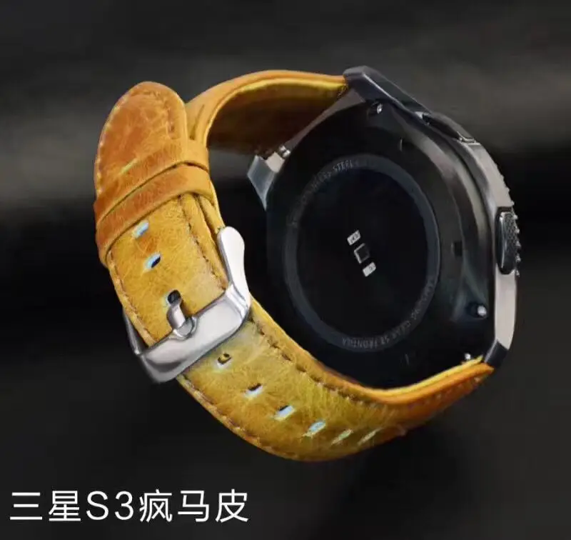 Браслет Pebble time amazfit 3 GTR2 GTS pop кожаный ремешок для Samsung Galaxy active2 42 46 мм Gear S3 Ticwatch S S2 1 E