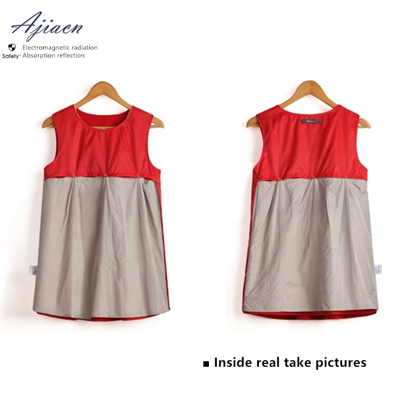 Double-sided washable Working computer phone radiation protective silver fiber dress EMF shielding Pregnant woman clothing | Безопасность