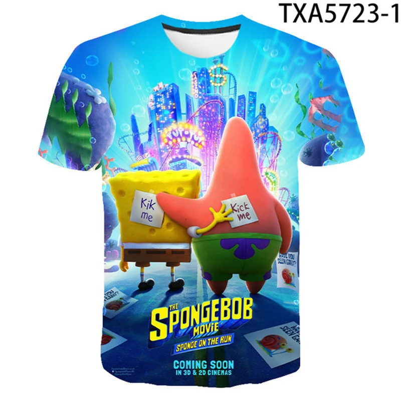 

2021 new cartoon 3D printing patstar street clothing men and women same T-shirt Harajuku style T-shirt funny clothing teen T-shi