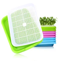 plastic nursery tray growing vegetables seedlings hydroponics seedling tray double layer sprout plate 1 set